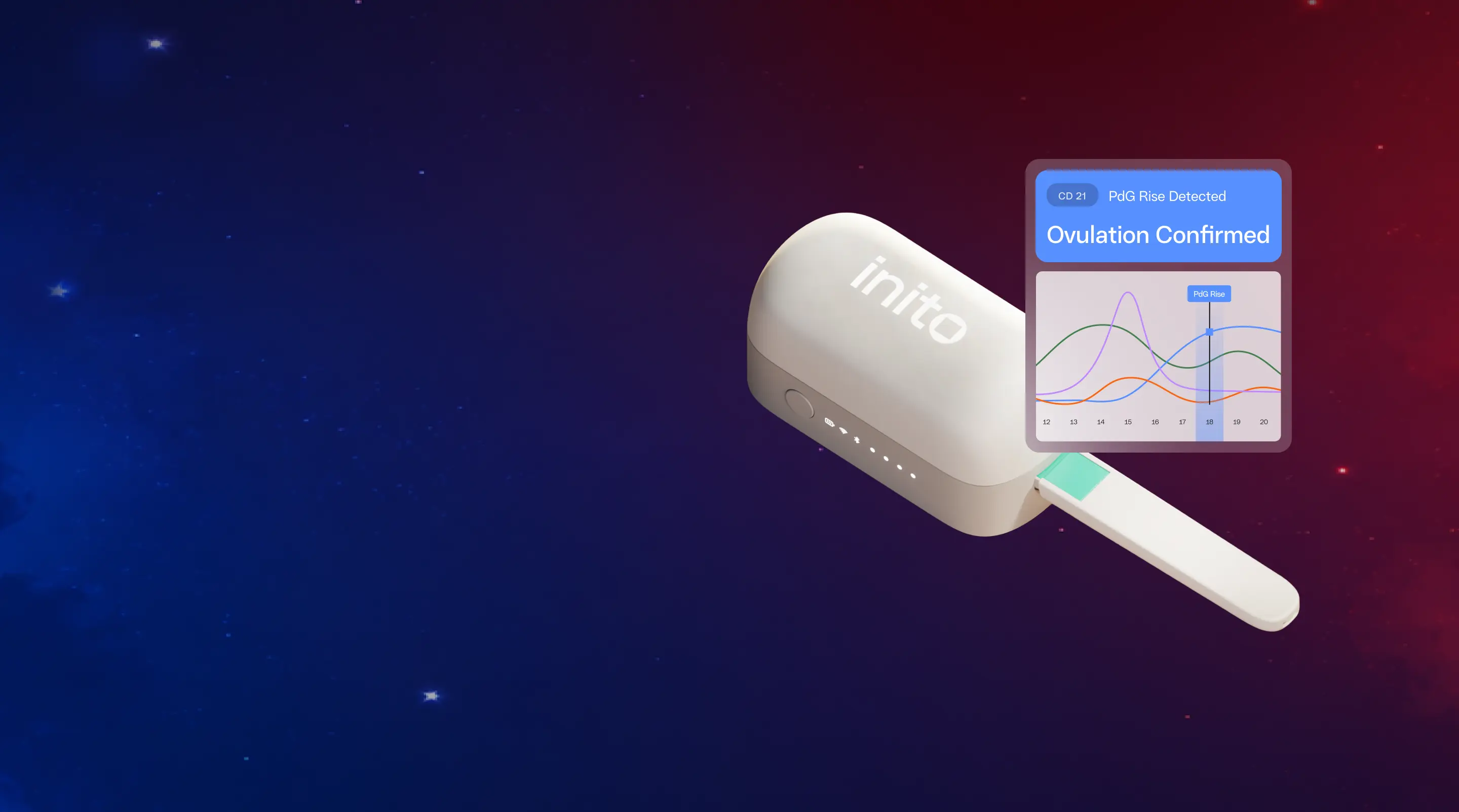 Inito fertility monitor device on a wooden desk